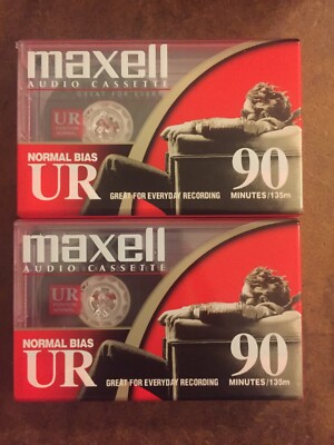 2x Maxwell 90 Minute Audio Cassette Blank Tape