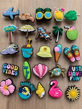 Holiday Clog Charms Summer Shoe Charms Beach Travel Wave Sea Turtle Sun Spring