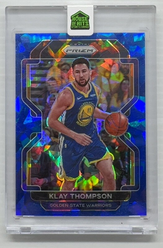 2021-22 Panini Prizm Klay Thompson Blue Ice Prizm #098/125 Golden State Warriors