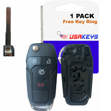 Fits 2013-2016 Ford Fusion Flip Remote Key Fob Replacement Case Button Shell