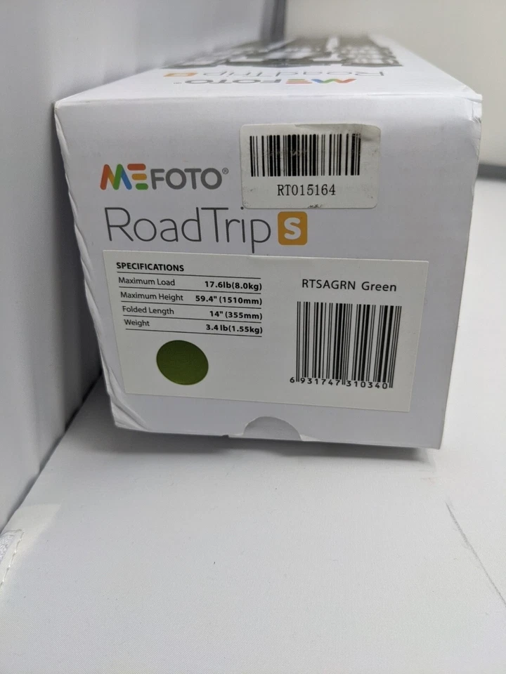 MeFOTO RTSAGRN RoadTrip S Travel Tripod (Aluminum, Green) -  Max Load 17.6lb NWT - Image 3 of 4