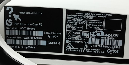 HP 24-g030na - i3-6100 2.3GHz - 8GB Ram - 24" - 1TB HDD - Windows 11 Pro - 第 4/6 張圖片