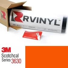 3M 3630 Scotchcal Orange 44 Translucent Vinyl Film Craft Sign DIY Sheet Roll