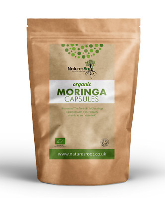 Bio Moringa Oleifera Kapseln - Natürliches Multi Vitamin Vegetarisch Anti-Aging