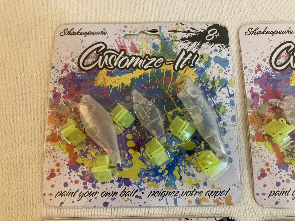 Lote de 8 paquetes - Shakespeare ¡Personalizarlo! Pinta tu propio señuelos de pesca en total Foto 2 de 4