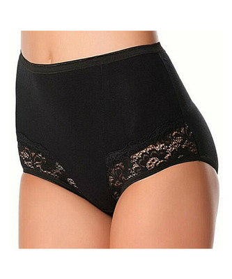 Jadea Pack da 3 Slip 06 Culotte In Cotone Elasticizzato Con Pizzo Laterale Nero