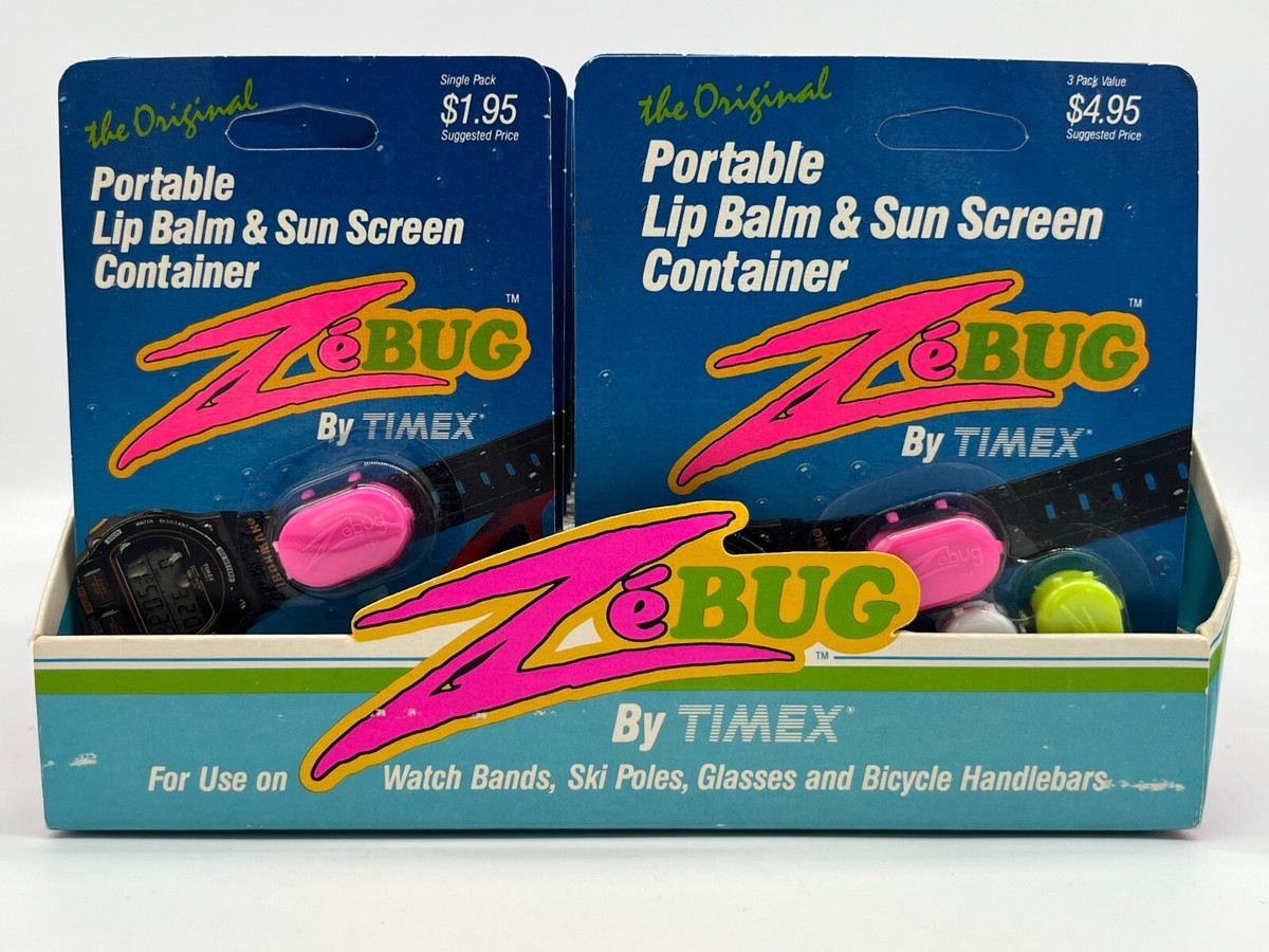 MEGA RARE RETAIL BOX of Vintage 80s 90s TIMEX ZeBug Lip Balm MEGA RARE RETAIL BOX of Vintage 80s 90s TIMEX ZeBug Lip Balm