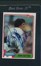 1981 Topps #249 John Dutton Cowboys Signed Auto *33549