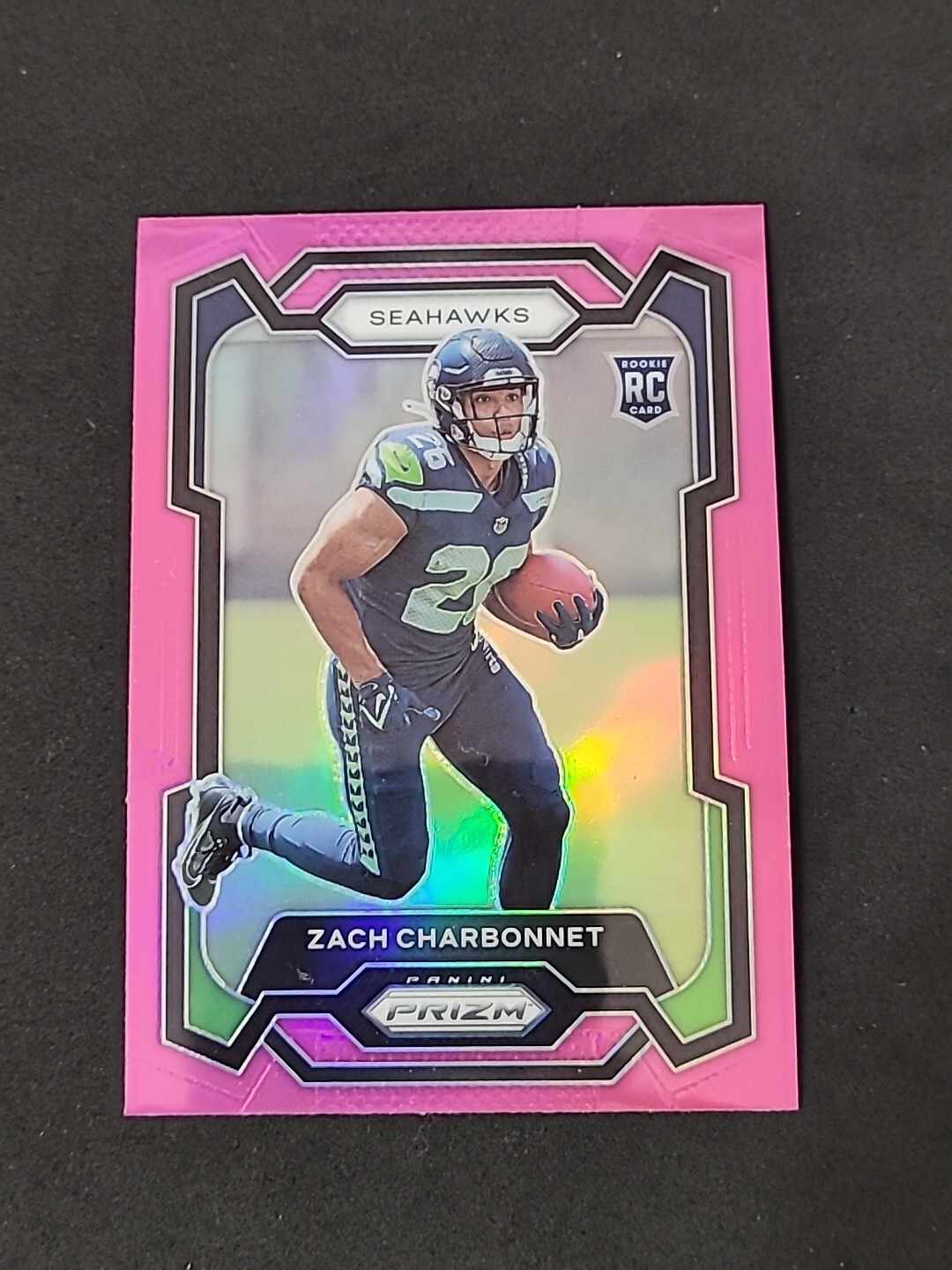 2023 Panini Prizm #392 Zach Charbonnet Pink Rookie Card RC Seattle Seahawks