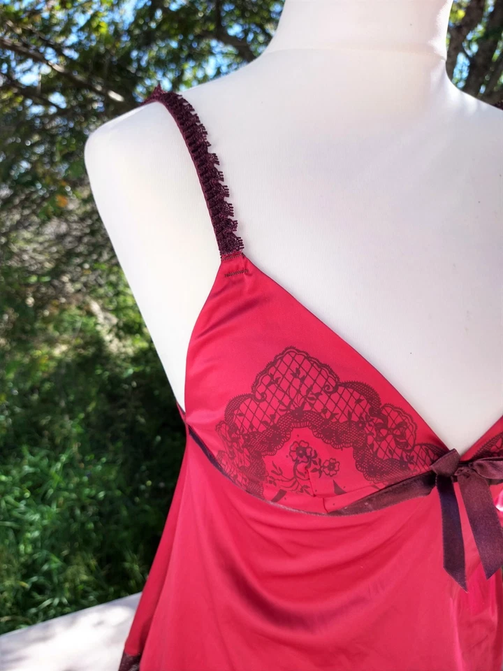 Sublime ensemble nuit rouge-prune Etam neuf taille 40 - Photo 3/4