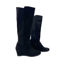 Graceland Black Over the Knee Boots  Suede, Size 10