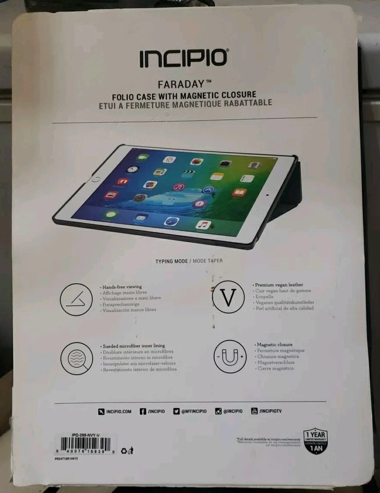 Navy Incipio Faraday Durable Impact Protection BLUE Case for iPad Pro 12.9" - Image 2 of 3