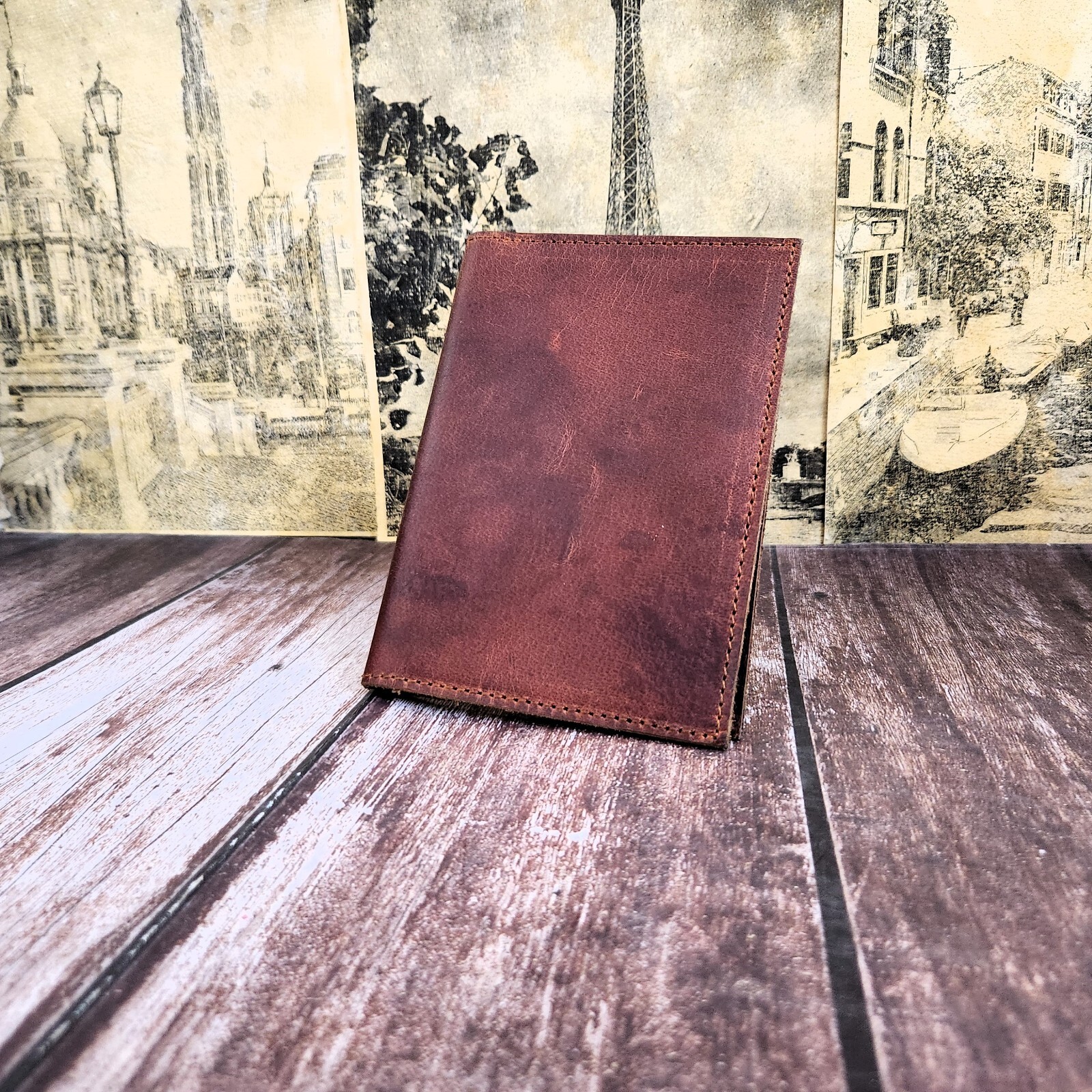 Passport Holder Leather Wallet Passport Wallet Passport Cover Leather Portfolio.-image