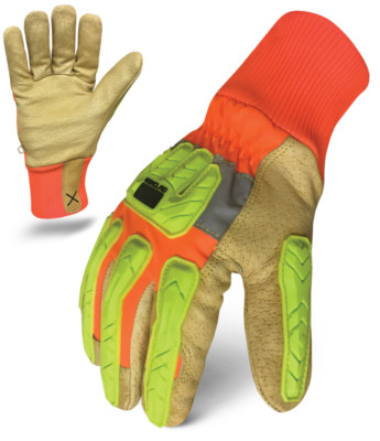 IronClad EXO2-HVIP5 HI-VIZ Insulated Leather Glove - Select Size