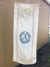 Royal River Seamless Extra Heavy Flour Feed Seed Sack Bag Ticking Fabric 45"x19"