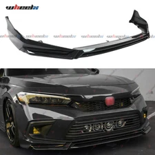 For 2022-24 Honda 11th Civic Yofer V3 Glossy Black Front Bumper Lip Splitter Kit
