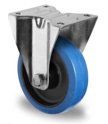 Blue wheels Schwerlastrollen Vollgummi Rad Transportrollen 80 100 125 160 200mm