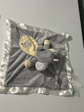 New Douglas Baby Joey Gray Elephant Lovey Soft Security Blanket Satin Edges 15"