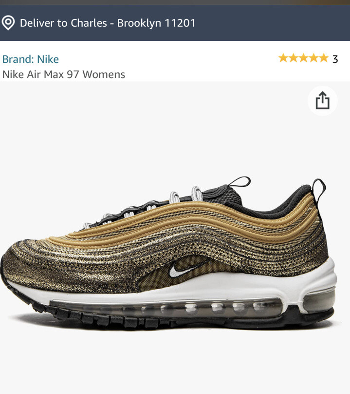 Nike air max 97 SZ metallic gold