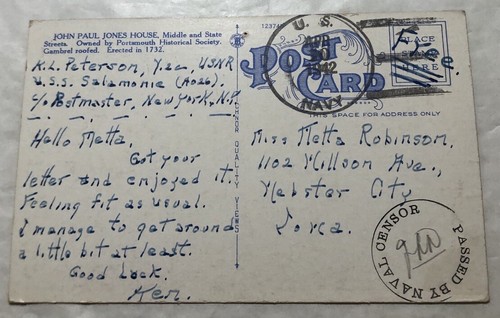 John Paul Jones House, Portsmouth, N.H. postcard (B3) - Picture 3 of 3