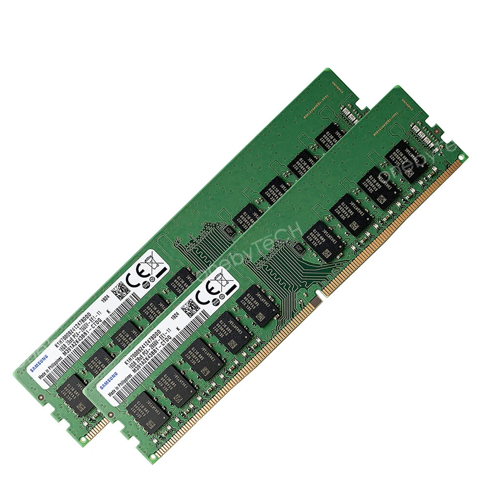 32GB 2x16GB PC4-21300 DDR4-2666 ECC Unbuffered UDIMM Fr Dell
