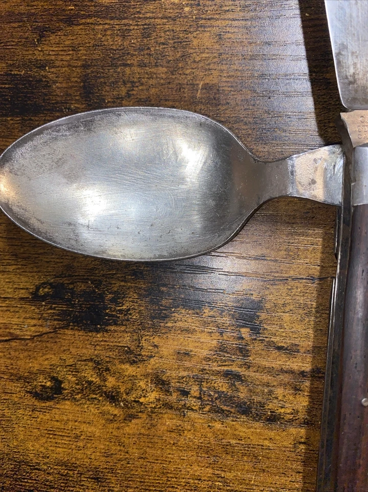Antiguo cuchillo y cuchara hobo Camillus Cutlery CO. WW1 1917. Modelo 9511. Bonito Foto 3 de 4