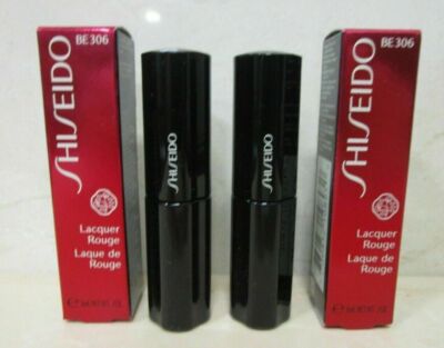 SHISEIDO LACQUER ROUGE BE 306 .2 OZ BOXED (LOT OF 2)