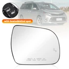 Passenger Right Side Mirror Glass Blind Spot Heated For Toyota Sienna 2011-2019