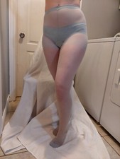 Vintage Pantyhose butterfly Color Blue Grey in very good condition Size M