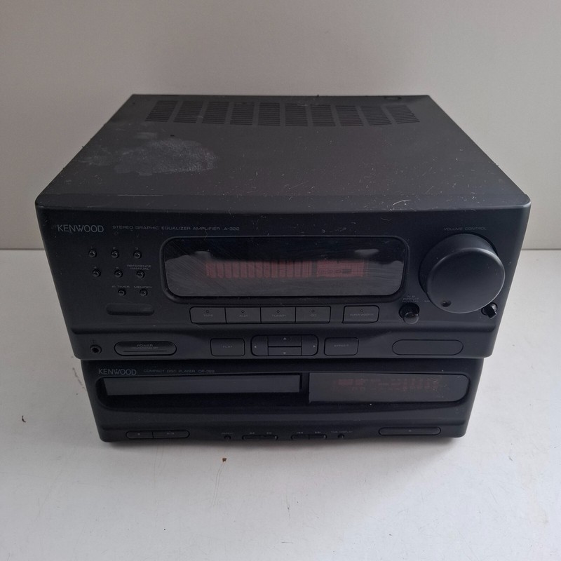 Kenwood Stereo Graphic Equalizer Amplifier A-322 & CD Player DP-322 - Faulty