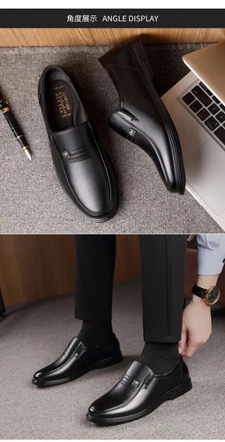 Shoes Men Loafers Genuine Shoes Classic Soft Leather Breathable Men Shoes Flat - Picture 18 of 23