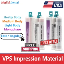 AMGoods Impression Material, VPS PVS Heavy & Light Body, Fast Regular 50ml, 4/Bx