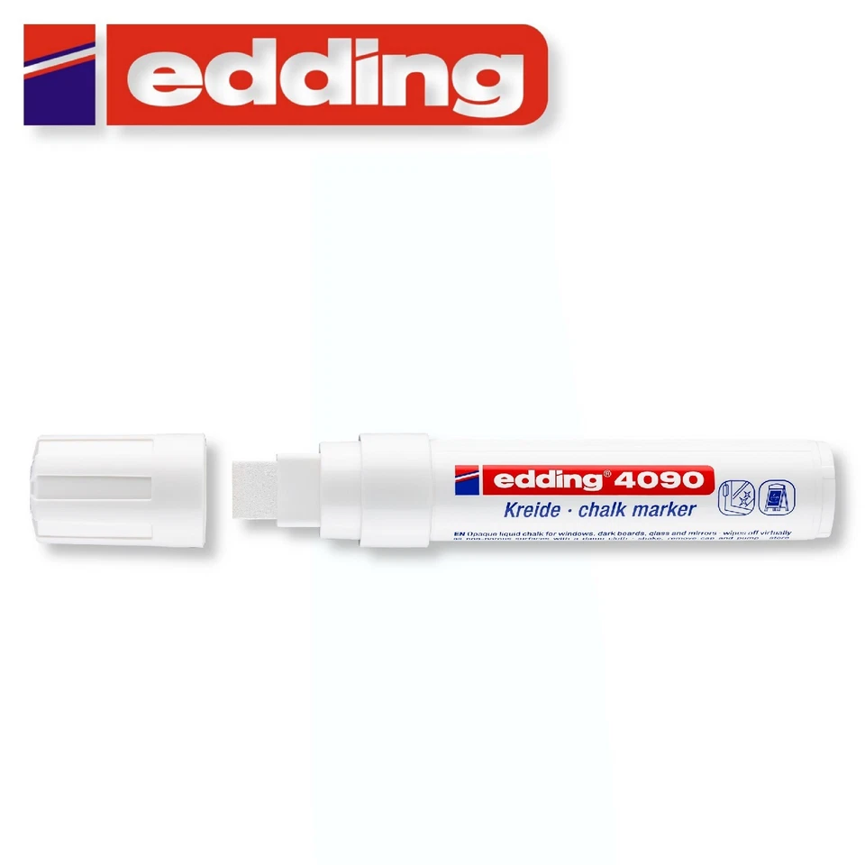 EDDING Kreidemarker 4090 Flüssigkreite 4-18mm Weiß - Bild 2 von 2