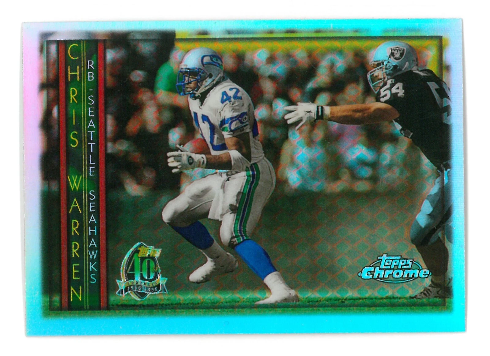 1996 Topps Chrome CHRIS WARREN #65 ~ Refractor