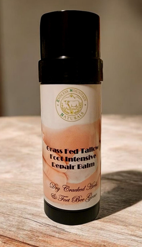 Grass Fed Beef Tallow Heel Foot Balm Dry Cracked Feet Cooling Repair Stick 2oz - 第 1/3 張圖片