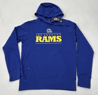 Los Angeles LA Rams NFL Football Antigua Blue Pullover Hoodie Sweatshirt Men s S