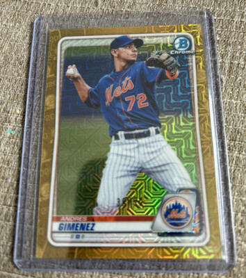 2020 Bowman Chrome Andres Gimenez Toronto Blue Jays Gold Mojo Refractor/50
