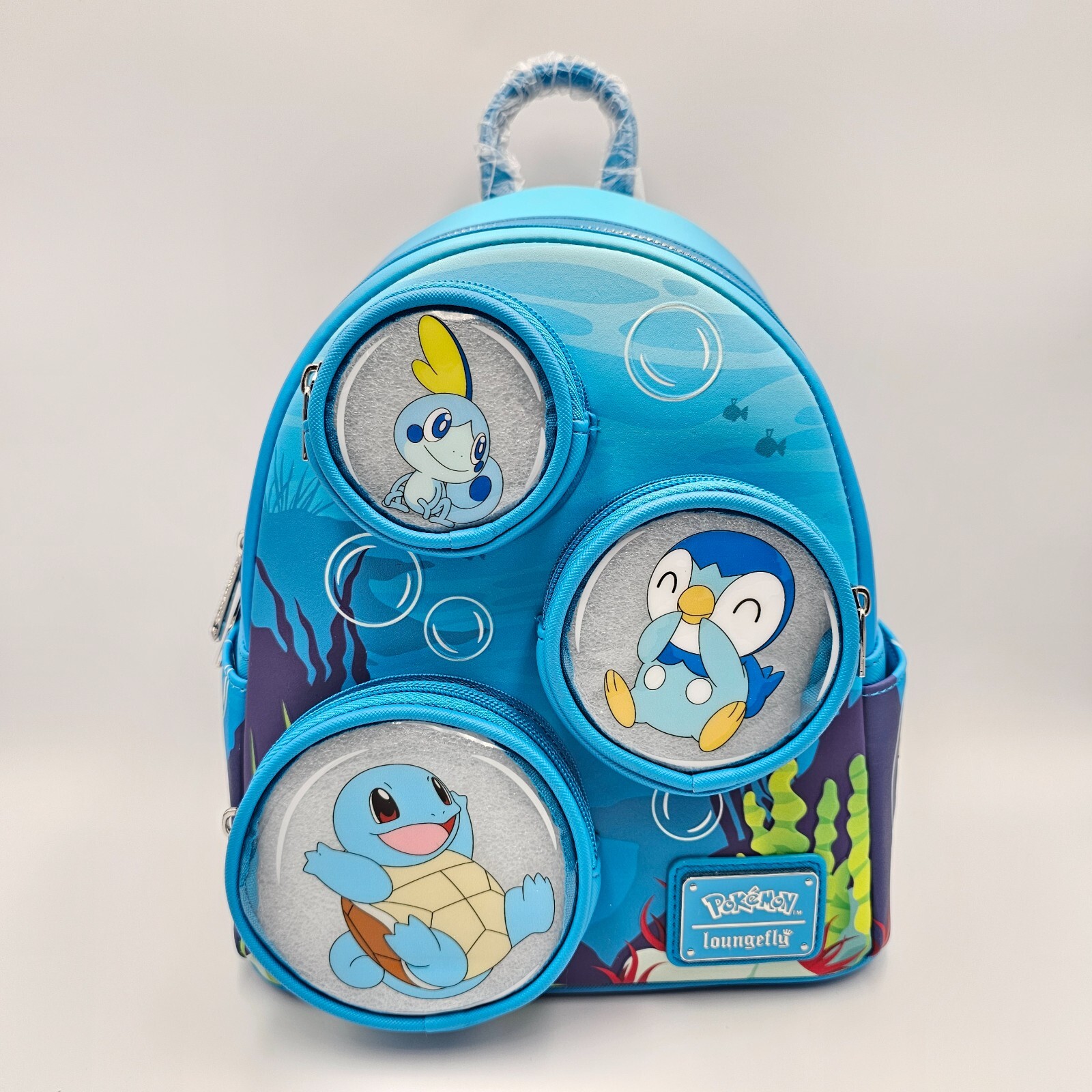 Loungefly Pokemon Squirtle Water Type Mini Backpack with Bubbles Design New