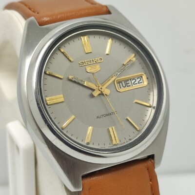 Seiko 5 Grey Dial Automatic Vintage Men's Watch - 7009-8330 - 17
