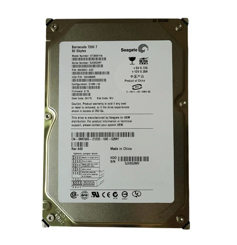 Seagate Barracuda 7200.7 80GB ST380011A 7200RPM PATA IDE 3.5" Desktop Hard Drive