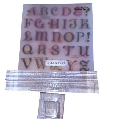 LOT Close To My Heart 5 Acrylic Blocks Set & Believe Cap Alphabet Stamps (NO P)