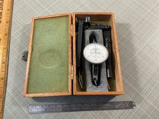 Vtg INTERAPID 310-B1 Jeweled Dial Test Indicator in Wood Box + Accessories
