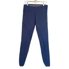 Horze Equestrian Riding Tights Legging Breeches Tech Knee Grip Blue Women US 32