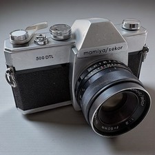 Vintage Mamiya Sekor 500 DTL 35mm SLR Camera w/ 50mm f/2 Lens   Untested