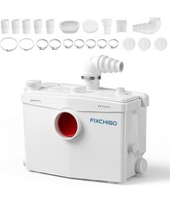 FIXCHIGO 1000W Macerator Pump, Macerating Toilet System with 4 Inlets/2 Outlets