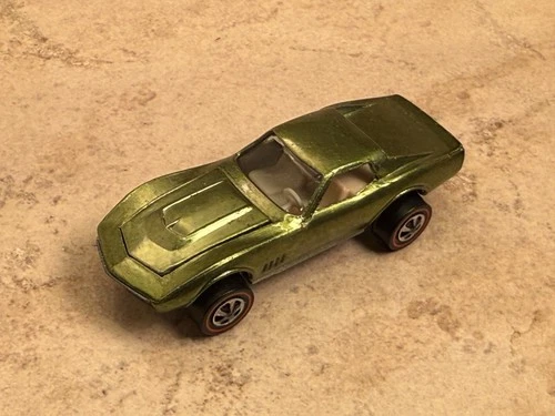 Original Hot Wheels Redline - Olive US Custom Corvette!! - Free Shipping!!