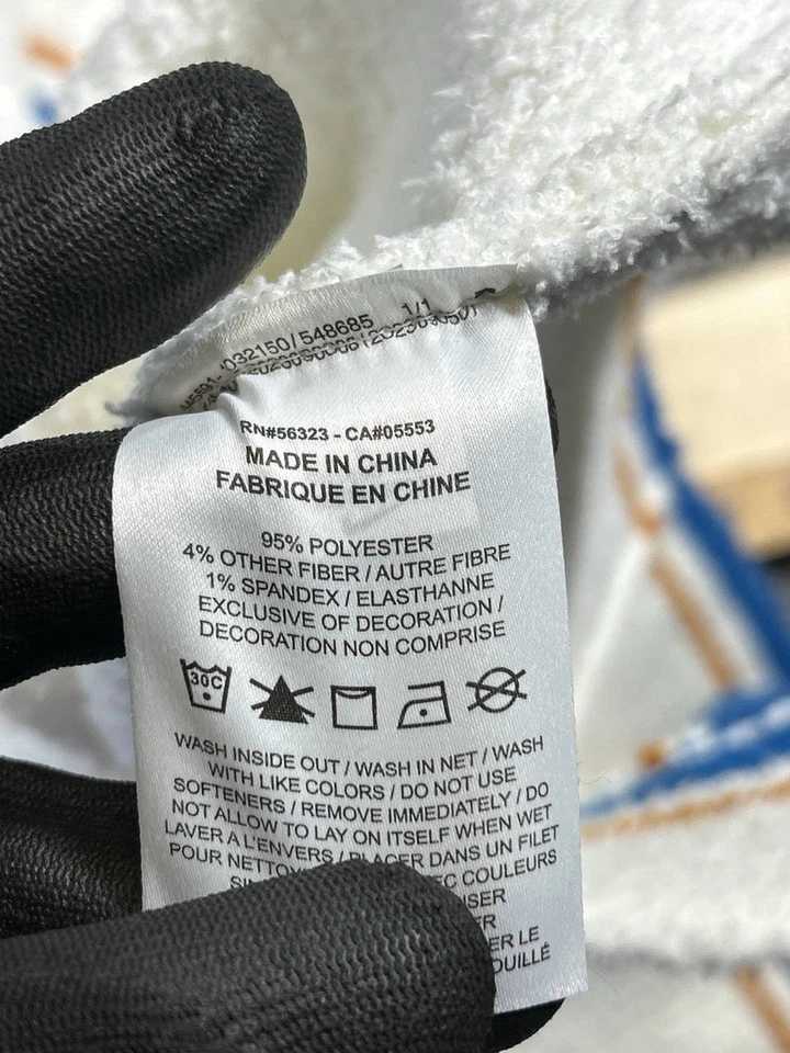 Nike Suéter Mujer Pequeño Blanco Naranja Azul Tejido Cárdigan Nuevo Foto 4 de 4