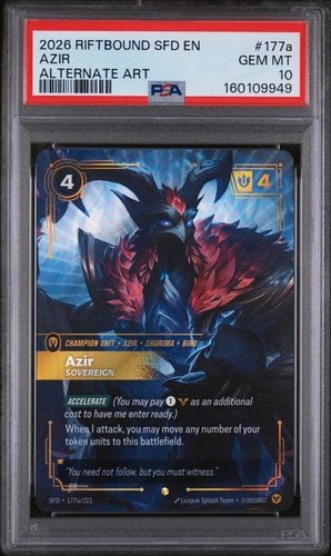 Azir, Sovereign graded PSA 10 for sale on eBay