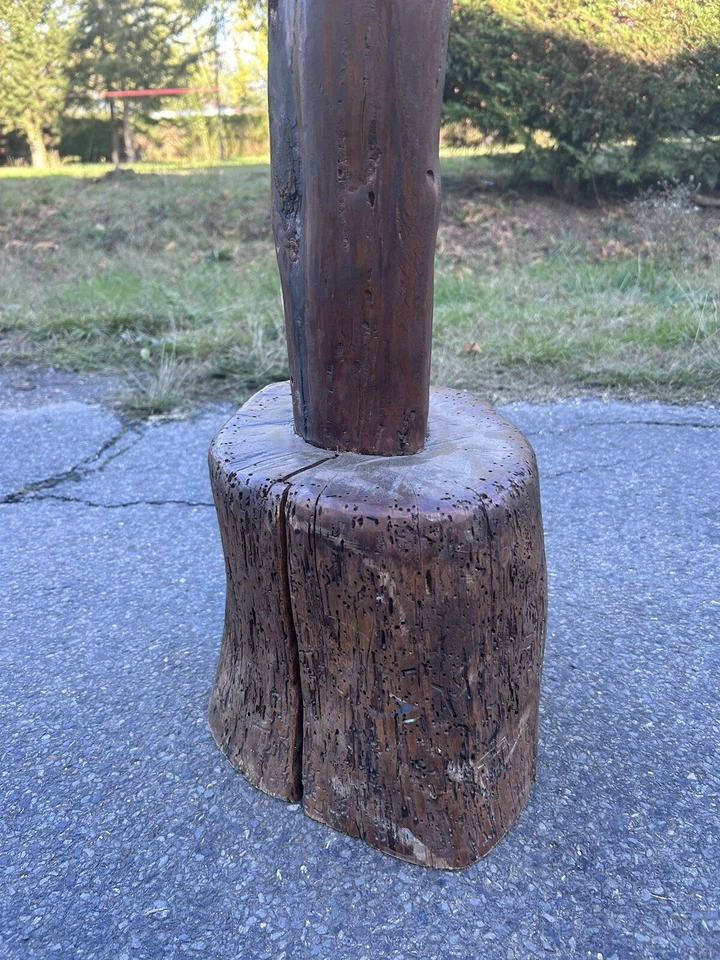 Porte Manteau Art Populaire Ancien Bois Arbre Perroquet Patère Bergerie Campagne - Photo 4/4