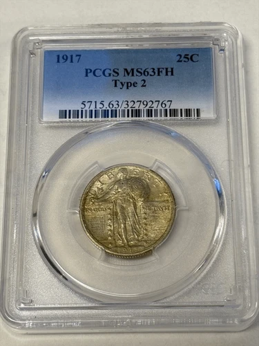 1917 25c Standing Liberty Quarter PCGS MS 63FH